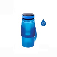 350ml/12oz Foldable BPA Free Flat Cap Silicone Water Bottle