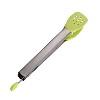 Stainless Steel Silicone Kitchen Food Tongs For Barbecue, Salad, Grilling, Frying, Cooking